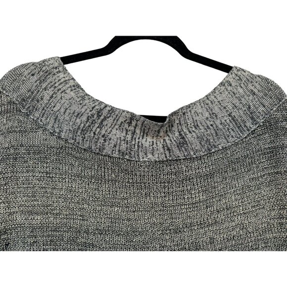 Free People Womens Oversized Knit Sweater  L Gray Linen Blend - Picture 12 of 12